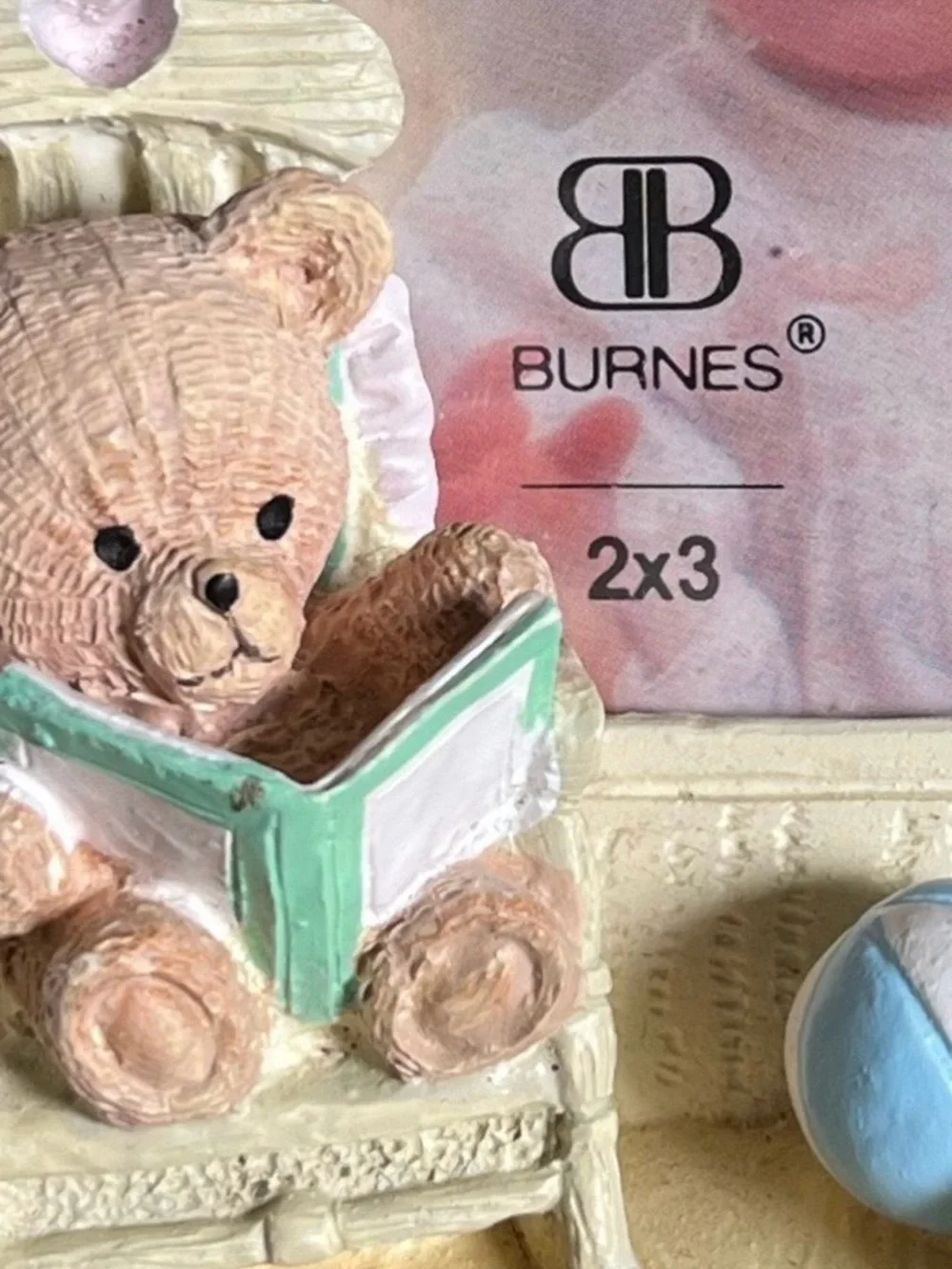 Fairy Figurine & Teddy Bear Photo Frame Set Nursery Cottagecore Decor